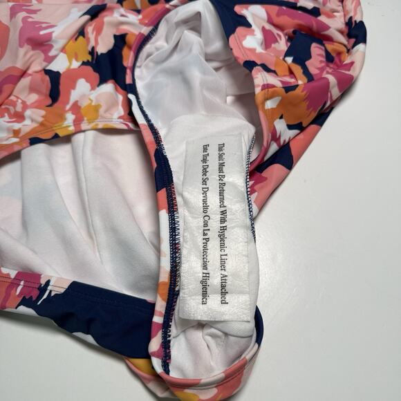 Kona Sol Swimsuit One-Piece Women’s Size 20 Floral Print Ruched Adjustable Strap - Picture 10 of 10